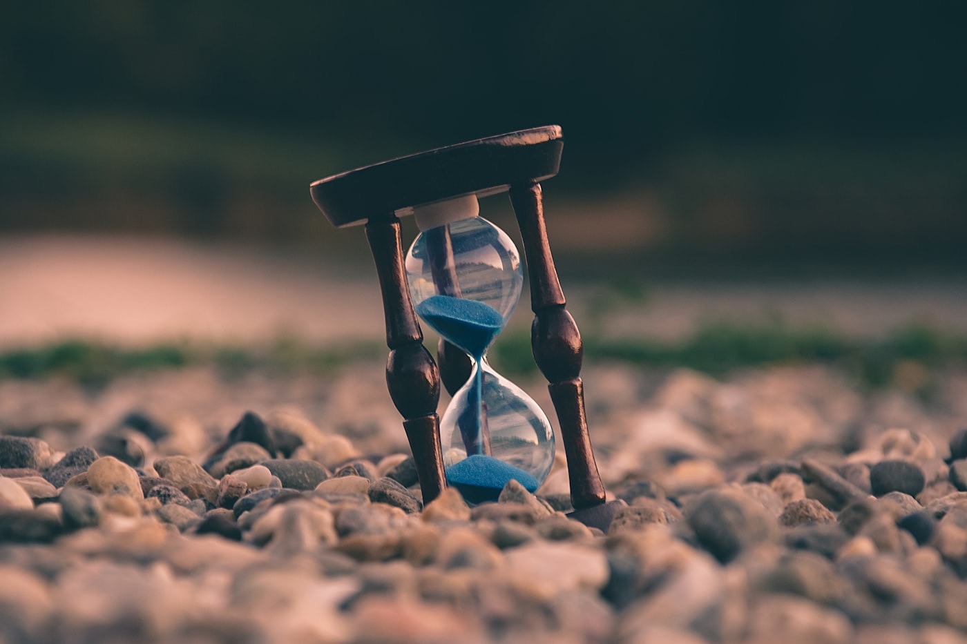 Hourglass with sand running out