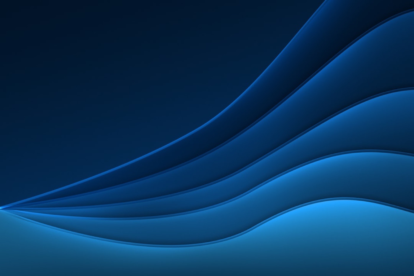 Abstract blue energy waves representing market force behind price